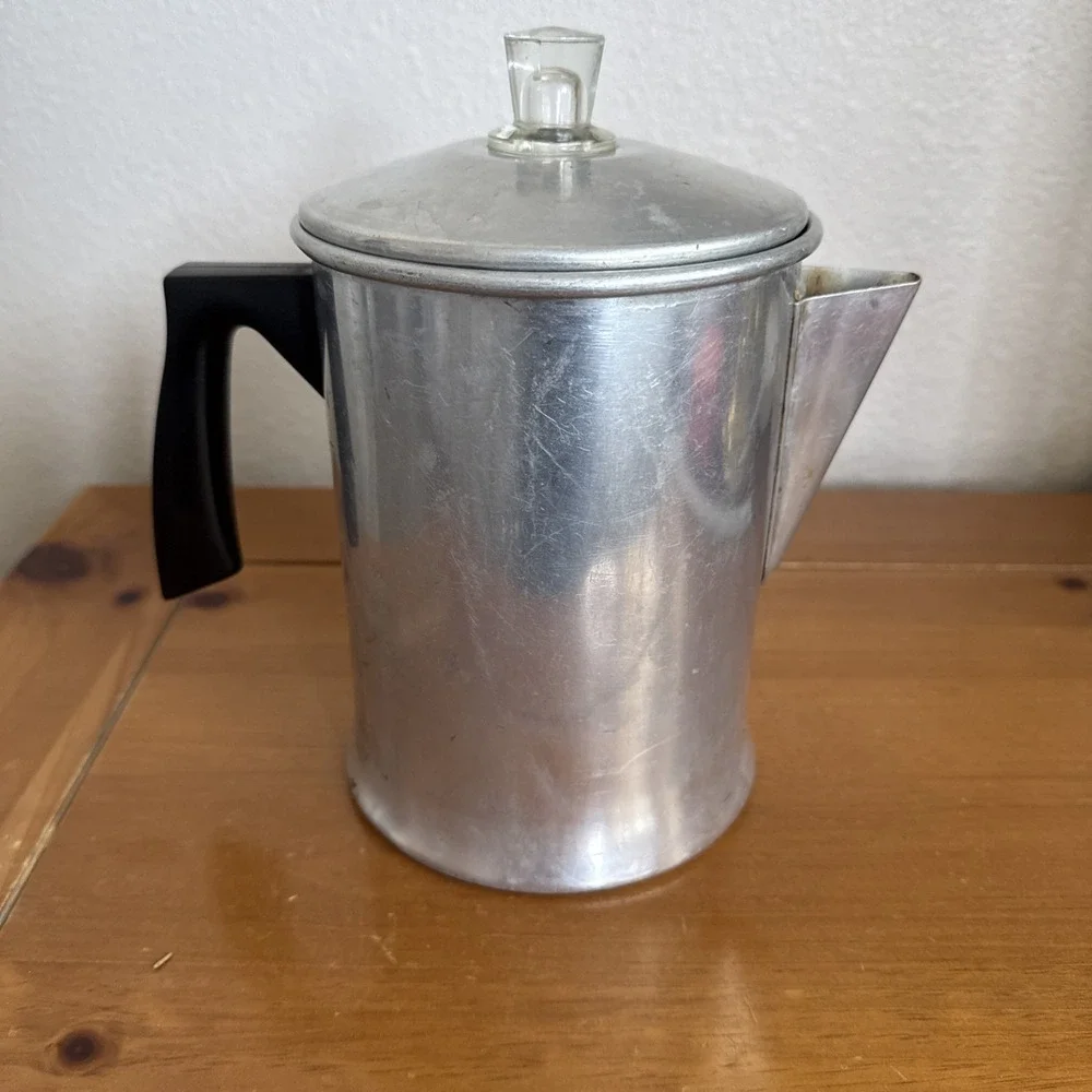 Vintage Chilton Ware Aluminum Drip Coffee Pot 9 Cup Stove Top Camping